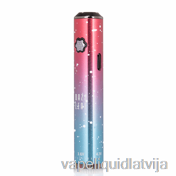 Dazzleaf Squarii Bottom Twist 510 Akumulators Koraļļu Rozā / Zils Splatter Vape šķidrums